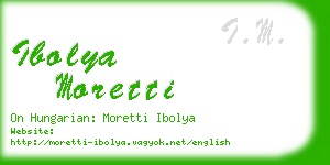 ibolya moretti business card